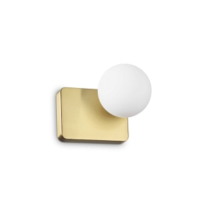 Złoto-biała lampa ścienna kinkiet kula szklana Ideal Lux 314334 Penta ap1 G9