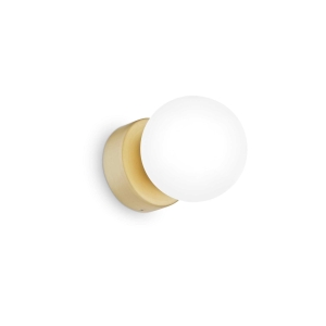 Lampa ścienna biała kula szkalna Ideal Lux 292410 Perlage ap1 G9 10cm