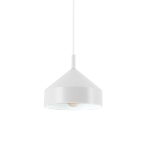 Biała lampa wisząca z metalowym kloszem Ideal Lux 285146 Yurta sp1 d21 E27 21cm