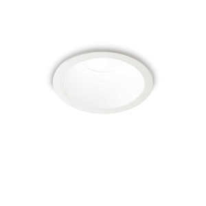 Biała okrągła lampa zewnętrzna do zabudowy Ideal Lux 313191 Game trim round 11W 3000K IP65 LED 8.5cm