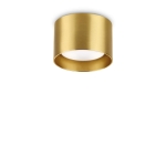 Okrągła lampa sufitowa punktowa mosiądz satynowany Ideal Lux 285238 Spike pl1 round GX53 10cm