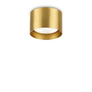 Okrągła lampa sufitowa punktowa mosiądz satynowany Ideal Lux 285238 Spike pl1 round GX53 10cm