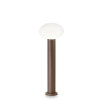 Brązowa lampa zewnętrzna kula na słupku Ideal Lux 328829 Clio mpt1 E27