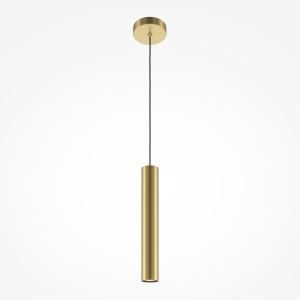 Złota smukła lampa wisząca walec 40cm Maytoni MOD161PL-01G1 Pro Focus GU10 6cm