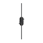 Czarny nowoczesny kinkiet dwie zagięte listwy ledowe Maytoni MOD256WL-L5B3K Renaissance LED 6W 3000K 63cm