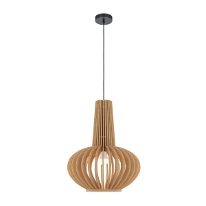 Czarno brązowa lampa wisząca z kloszem gruszką Maytoni MOD193PL-01W1 Roots E27 35cm