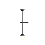 Czarna lampa ścienna z dwoma białymi kloszami kulami Maytoni MOD285WL-L10BS3K Touch LED 10W 3000K