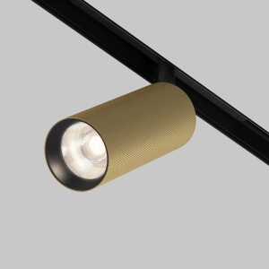 Złoty strukturalny reflektor na czarną szynę magnetyczną Exility Maytoni TR097-2-12W4K-M-BMG Artisan LED 12W 4000K 36stopni