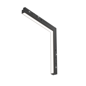 Czarny narożny sufit - ściana reflektor na szynę magnetyczną Exility Maytoni TR102-24W4K-B-1 Basis 24W 4000K 120stopni 32cm-32cm