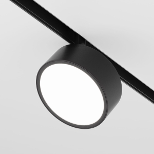 Czarny płaski reflektor na szynę magnetyczną Exility Maytoni TR040-4-18WTW-DD-B Rado LED 18W 3000K-6000K 120stopni Bluetooth