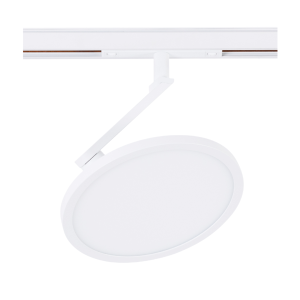 Biały okrągły płaski reflektor na szynę magnetyczną Multiline Oxyled 896716 Lucena Slim LV 12W 4000K 120stopni Dali