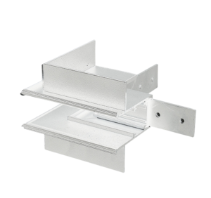 Biały podtynkowy łącznik zewnętrzny na gzyms metalowy i zasilający do szyn magnetycznych Multiline Oxyled 898024 Typ C