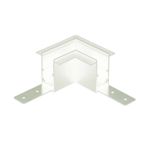 Biały podtynkowy łącznik kątowy 90 stopni L metalowy i zasilający do szyn magnetycznych Multiline Oxyled 700044 Typ D