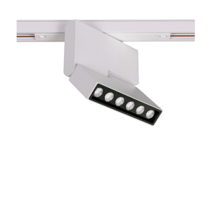 Biały regulowany płaski reflektor na szynę magnetyczną Multiline Oxyled 700631 Dots Spot Mini 12W 4000K 36stopni Dali  11,8cm