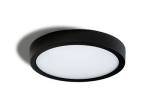 Czarna okrągła płaska lampa sufitowa ledowa Azzardo AZ4235 Malta R17 LED 12W 3000K 18cm