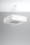 Żyrandol wiszący z kwadratowym kloszem Sollux Lighting SL.0827 2BM URANO 80 biały 8xE27 80cm