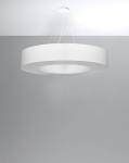 Żyrandol wiszący z kloszem okrągłym Sollux Lighting SL.0795 2BM SATURNO 90 biały 8xE27 90cm