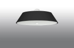 Plafon sufitowy z klasycznym kloszem Sollux Lighting SL.0822 2BM VEGA 70 czarny 5xE27 70cm