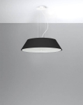 Żyrandol wiszący na linkach z klasycznym abażurem Sollux Lighting SL.0766 2BM VEGA 60 czarny 5xE27 60cm
