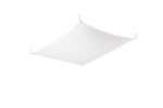 Plafon sufitowy prostokątny klosz z tkaniny Sollux Lighting SL.0737 2BM LUNA 1 biały 2xG13 105x80cm