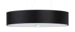 Żyrandol wiszący na linkach abażur wąski okrągły Sollux Lighting SL.0800 2BM SKALA 60 czarny 5xE27 60cm