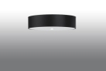 Plafon sufitowy okrągły klosz z tkaniny i szkła Sollux Lighting SL.0762 2BM SKALA 50 czarny 5xE27 50cm