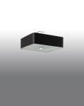 Plafon sufitowy kwadratowy klosz z tkaniny i szkła Sollux Lighting SL.0776 2BM LOKKO 45 czarny 5xE27 45cm