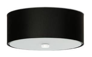 Plafon sufitowy klasyczny okrągły klosz Sollux Lighting SL.0760 2BM SKALA 30 czarny 3xE27 30cm