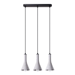 Lampa wisząca trzy stożkowe klosze betonowe Sollux Lighting SL.1225 Persian Indigo REA 3L beton 3xE14