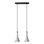 Lampa wisząca dwa stożkowe klosze betonowe na listwie Sollux Lighting SL.1224 Persian Indigo REA 2 beton 2xE14
