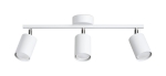 Plafon sufitowy trzy oprawy stalowe regulowane na listwie Sollux Lighting SL.1125 LEMMI 3 biały 3xGU10