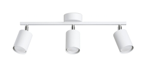 Plafon sufitowy trzy oprawy stalowe regulowane na listwie Sollux Lighting SL.1125 LEMMI 3 biały 3xGU10