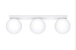 Plafon sufitowy trzy szklane klosze kule na listwie Sollux Lighting SL.1148 YOLI 3 biały 3xG9