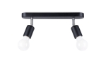 Lampa sufitowa plafon dwupunktowy regulowany Sollux Lighting SL.1121 FORNES 2 czarny 2xE27
