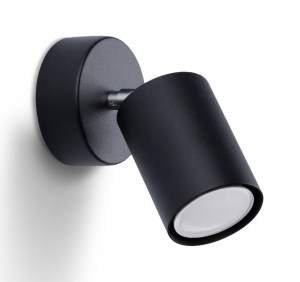 Kinkiet ścienny regulowany Sollux Lighting SL.1126 LEMMI 1 czarny 1xGU10