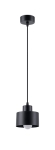 Lampa wisząca abażur okrągły Sollux Lighting SL.1132 SAVAR 1 czarna 1xE27