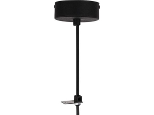 Czarna okrągła rozeta z kablem zasilającym 2m Azzardo AZ4780