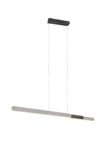 Lampa wisząca z regulacją wysokości oraz szerokości szczotkowane aluminium/ czarna Trio Lighting 343310305 Helios LED 48W 2700K-6500K