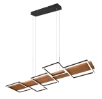 Lampa wisząca pięć kwadratowych elementów czarny matowy Trio Lighting 322910532 Harper LED 42W 3000K