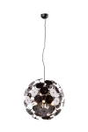 Lampa wisząca z kloszem w kształcie mniszka lekarskiego chrom/ matowy czarny Trio Lighting 309900657 Discalgo 6xE14