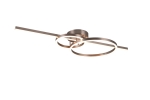 Lampa sufitowa plafon dwa okręgi matowy nikiel Trio Lighting 643010307 Montilla LED 54W 2700K-6000K