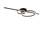 Lampa sufitowa plafon dwa okręgi matowy czarny Trio Lighting 643010332 Montilla LED 54W 2700K-6000K