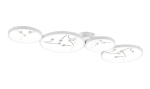 Lampa sufitowa cztery okręgi ze szklanymi elementami dekoracyjnymi matowy biały Trio Lighting 642110431 Groovy LED 37W 4000K