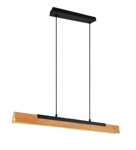 Lampa wisząca podłużna drewniana Trio Lighting 341610132 Kerala LED 25W 3000K
