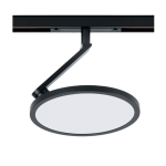 Czarny okrągły reflektor na szynę 3-fazową Loonari (Oxyled) Lucena SLIM TR 890769 12W 866lm CRI90 3000K 120stopni