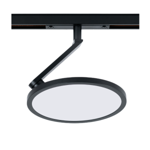 Czarny okrągły reflektor na szynę 3-fazową Loonari (Oxyled) Lucena SLIM TR 890769 12W 866lm CRI90 3000K 120stopni