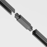 Czarny łącznik prosty zasilający do szyn 3-fazowych natynkowych Thoro MYL.00104