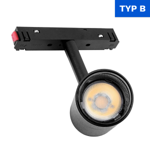 Czarny reflektor do szynoprzewodów magnetycznych Domeno LED DDCX-B07 7W 3000K TYP B