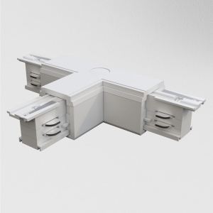 Biały łącznik T do szynoprzewodów 3-fazowych natynkowych Oxyled Powergear PRO-0436 L1-W