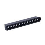 Czarna prostokątna oprawa podtynkowa Loonari (Oxyled) Archi L 701447 16W 960lm CRI90 4000K 36stopni